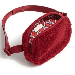 Vera Bradley Sherpa Mini Belt Bag in Tibetan Red NWT